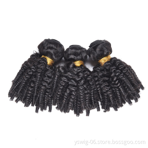 Dropshipping new arrival kinky curl 100% virgin cuticle aligned human hair weave unprocessed 6 for black women